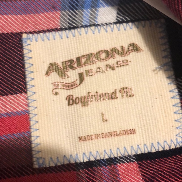 Red plaid long sleeve- large - Picture 2 of 3